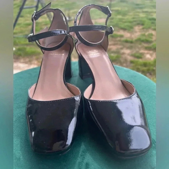 Kurt Geiger Shoes - Kurt Geiger patent leather block heel pumps double ankle strap  size 7.5 (38)